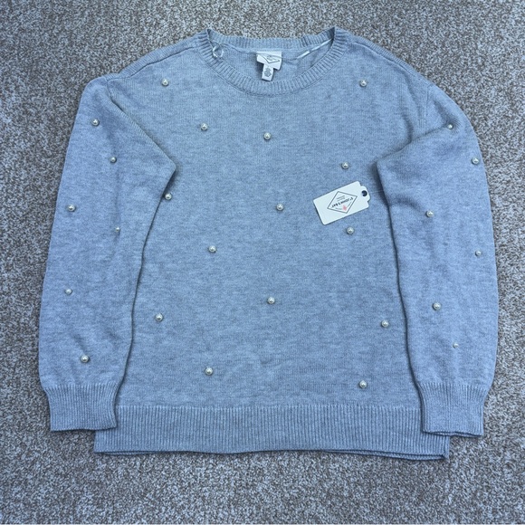 St. John's Bay Sweaters - St. John's Bay Gray Knitwear Sweater Pearl Womens Size L